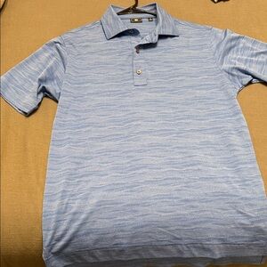 FootJoy Light Blue Patterned Polo Shirt